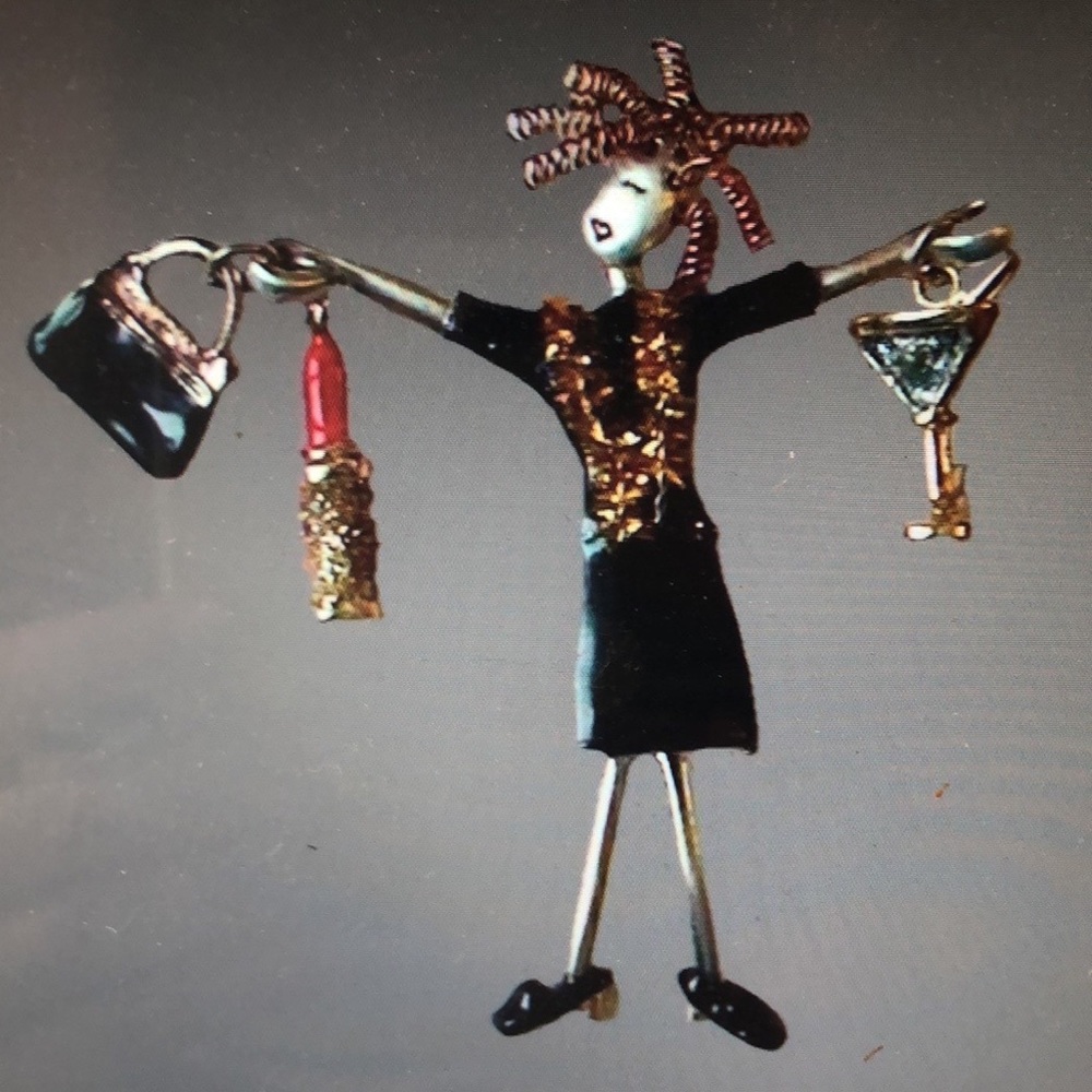Tanya Creations VTG Party Girl Brooch